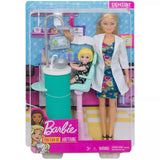 Barbie Dentist Doll, Blonde, and Playset with Blonde Patient Small Doll