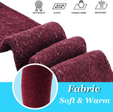 Lian LifeStyle Women's 5 Pairs Breathable, Awesome, Cozy and Fancy Knee High Cotton Socks HR158212 Size 6-9(Wine)