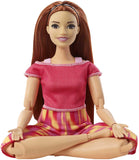 Barbie Made to Move Doll, Curvy, with 22 Flexible Joints Long Straight Red Hair Wearing Athleisure-wear for Kids 3 to 7 Years Old