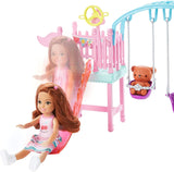 Barbie Club Chelsea Doll and Swing Set Playset with Teddy Bear Figure