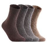 Lian LifeStyle Women's 4 Pairs Perfect Fit Wool Crew Socks. Cute and Comfortable with Wide  and Styles Size 6-9 HR1613 (Random Colors)