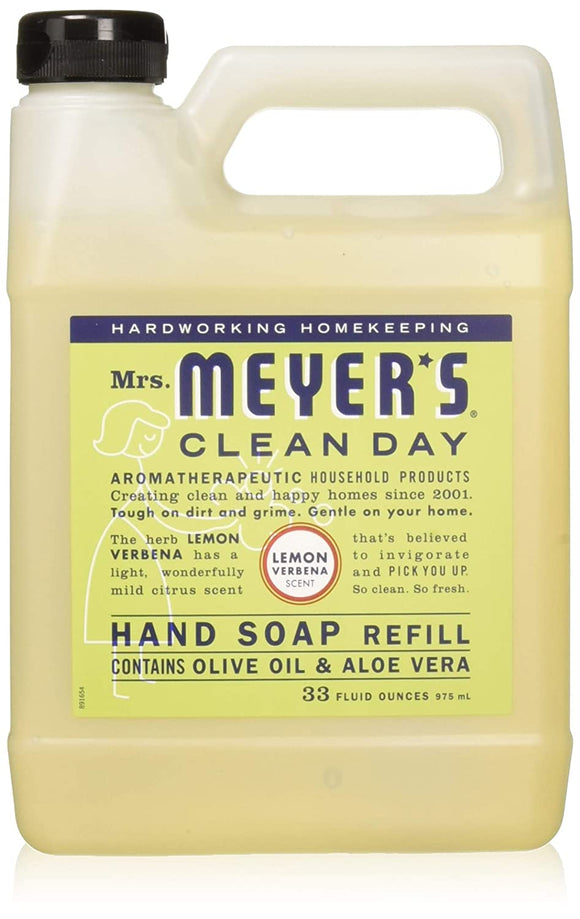 MRS MEYERS CLEAN DAY Soap Refill, Liquid Lemon, 33 Ounce (Pack of 6)