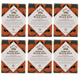 Authentic All Natural African Black Soap for Dark Spots, Eczema Relief, Hyperpigmentation Treatment, Psoriasis Moisturizer & Skin Care Health - Effective Exfoliating Bar Soap for Deep Cleansing 5 OZ Per Pack, Pack of 6