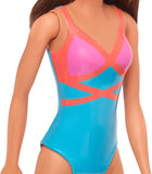 Barbie Doll, Brunette, Wearing Swimsuit, for Kids 3 to 7 Years Old