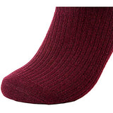Lian LifeStyle Women's 3 Pairs Cute & Comfortable Wool Crew Socks Size 6-9 HR1612, Color (Beige, Claret, DarkGrey)