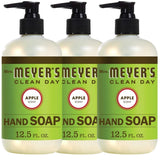 Effective Liquid Hand Soap for Daily Use Natural Hand Soap w/ Essential Oils for Hand Wash Cruelty Free Eco Friendly Product Apple Scented Soap 12.5 FL OZ Per Bottle, 3 Bottles