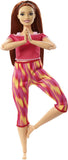 Barbie Made to Move Doll, Curvy, with 22 Flexible Joints Long Straight Red Hair Wearing Athleisure-wear for Kids 3 to 7 Years Old