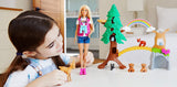 Barbie Wilderness Guide Interactive Playset with Blonde Doll (12-in), Outdoor Tree, Bridge, Overhead Rainbow, 10 Animals & More, Great Gift for Ages 3 Years Old & Up