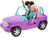Barbie Off-Road Vehicle, Purple with Pink Seats and Rolling Wheels, 2 Seats, Gift for 3 to 7 Year Olds