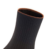 Lian LifeStyle Women's 2 Pairs Cute & Comfortable Wool Crew Socks Size 6-9 HR1612, Color (Black, Claret)
