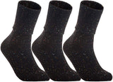 Lian LifeStyle Big Girl's Women 3 Pairs Knee High Wool Crew Socks HR1412 Size 6-9