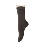 Lian LifeStyle Perfect Fit Women's 1 Pair Wool Crew Socks For Healthy Feet. Cozy, Cute, and Comfortable Size 6-9 LK1602 (Coffee)