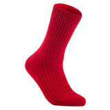 AATMart Men's 1 Pair Lightweight Well Crafted Wool Crew Socks with Breathable Features | Athletic Moisture Wicking Socks FS03 Size 6-9 (Red)
