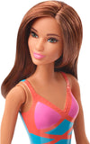 Barbie Doll, Brunette, Wearing Swimsuit, for Kids 3 to 7 Years Old