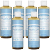 Undiluted Pure Castile Liquid Soap in Baby Unscented: 18-in-1 All Natural Soap w/ Organic Essential Oil Baby Unscented, All Purpose Castile Soap for Skincare, Hand Wash, Cleaning & More, 8 Fl OZ Bottle