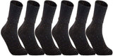 Lian LifeStyle Big Girl's Women's 6 Pairs Knee High Wool Socks HR1412 Size 6-9