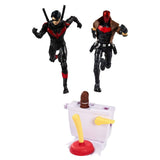 Flushin' Frenzy + Toys DC Multiverse Red Hood and Nightwing 7" Action Figure Multipack, Pack of 2