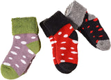 Lian LifeStyle 5 Pairs Children Viscose Dotted Crew Socks Random Color