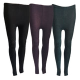 Lian LifeStyle Ultra Comfy Spandex Leggings for Women 3 Pair's | Teen & Juniors leggings - Breathable & Lightweight | Stretchy & Cool Active Wear: Workout Tights, Yoga Pants, Running Leggings | Perfect as Daily Basics, Color (Black,Purple,Green)
