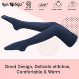 Lian LifeStyle Women's 1 Pair Adorable Knee High Cotton Socks JMYP1025 Size 6-9