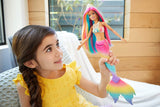 Barbie Dreamtopia Rainbow Magic Mermaid Doll with Rainbow Hair and Water-Activated Color Change Feature, Gift for 3 to 7 Year Olds