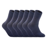 Lian LifeStyle Ultralight Men's 6 Pairs Wool Crew Socks Sweat Absorbent Size 6-9