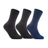 Lian LifeStyle Gorgeous Big Girls Women's 3 Pair Wool Crew Socks Size 6-9 FS03, Color (Black,DarkGrey,NavyBlue)