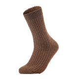 AATMart Men's 1 Pair Lightweight Well Crafted Wool Crew Socks with Breathable Features | Athletic Moisture Wicking Socks FS03 Size 8-11 (Brown)