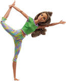 Barbie Made to Move Doll with 22 Flexible Joints Long Wavy Brunette Hair Wearing Athleisure-wear for Kids 3 to 7 Years Old