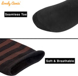 Lovely Annie Women's 6 Pairs Over-the-Knee Thigh High Knee High Cotton Socks Size 6-9