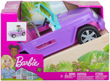 Barbie Off-Road Vehicle, Purple with Pink Seats and Rolling Wheels, 2 Seats, Gift for 3 to 7 Year Olds