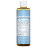 Undiluted Pure Castile Liquid Soap in Baby Unscented: 18-in-1 All Natural Soap w/ Organic Essential Oil Baby Unscented, All Purpose Castile Soap for Skincare, Hand Wash, Cleaning & More, 8 Fl OZ Bottle