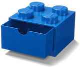 LEGO 40201731 Desk Drawer 4 knobs Stackable Storage Box, Blue
