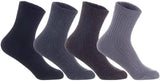 Lian LifeStyle Women's 4 Pairs Perfect Fit Wool Crew Socks for Healthy Feet Wide Range of Colors and Styles LK08 Size Size 6-9 (Random)