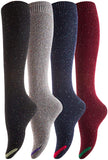 Lovely Annie Women's 4 Pairs Cute Cozy Knee High Cotton Socks HR158212 Size 6-9