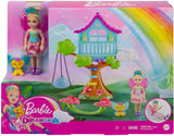 Barbie Dreamtopia Chelsea Fairy Doll and Fairytale Treehouse Playset with Seesaw, Swing, Slide, Pet and Accessories, Gift for 3 to 7 Year Olds