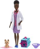 Barbie Pet Vet Playset with Brunette Doll (12-in), Role-Play Clothing & Accessories: Cone, Pad, Pet Crate, Puppy Figure, Great Gift for Ages 3 Years Old & Up