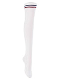 Lian LifeStyle Women's 4 Pairs Over Knee High Thigh High Cotton Socks Size 6-9(White) 4p1c5
