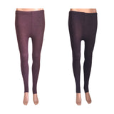 Lian LifeStyle Ultra Comfy Spandex Leggings for Women 2 Pair's | Teen & Juniors leggings - Breathable & Lightweight | Stretchy & Cool Active Wear: Workout Tights, Yoga Pants, Running Leggings | Perfect as Daily Basics, Color (Wine,Purple)