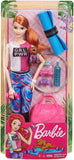 Barbie Fitness Doll, Red-Haired, with Puppy and 9 Accessories, Including Yoga Mat with Strap, Hula Hoop and Weights, Gift for Kids 3 to 7 Years Old