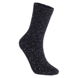 AATMart Women's Big Girl's 4 Pairs Breathable Soft Gorgeous & Long Lasting Cotton Crew Socks Size 5-9 HR1614-4P4C-07(Black, Wine, Grey, Navy)