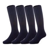 AATMart Children’s 4 Pairs High Quality Knee-High Wool Socks - Durable & Warm Best Socks Perfect for Daily Wear FS02 Size 4-6Y( Navy)