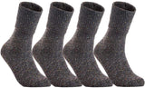 Lian LifeStyle Big Girl's Women's 4 Pairs Knee High Wool Socks HR1412 Size 6-9