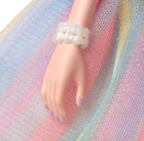 Barbie Signature Birthday Wishes Doll, Approx. 12-in Blonde in Rainbow Dress, Multi