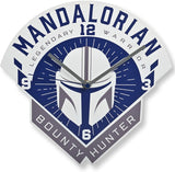 Star Wars- Mandalorian Legendary Warrior Bounty Hunter Wall Clock- Frameless