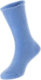 Lian LifeStyle Women's 2 Pairs Thick Wool Blend Blend Crew Socks Plain Color Size 8-11
