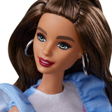 Barbie Fashionistas Doll 121 with Long Brunette Hair and Prosthetic Leg Wearing Sweater Dress and Accessories, for 3 to 8 Year Olds