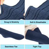 AATMart Women's 2 Pairs Awesome Comfortable Soft & Super Durable Thigh High Cotton Socks | Perfect as Winter & Spring Socks J1025 Size 6-9(Navy)