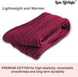 Lian LifeStyle Women's 1 Pair Adorable Knee High Cotton Socks JMYP1025 Size 6-9
