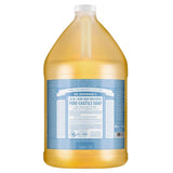 Undiluted Pure Castile Liquid Soap in Baby Unscented Refill: 18-in-1 All Natural Soap w/ Organic Essential Oil Baby Unscented, All Purpose Castile Soap for Skincare, Hand Wash, Cleaning & More, 128 Fl OZ Gallon, 1 Gallon